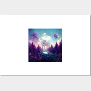 Magical Forest Landscape Posters and Art